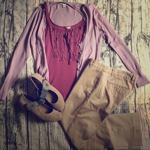 Banana Republic lavender cardigan, S EUC